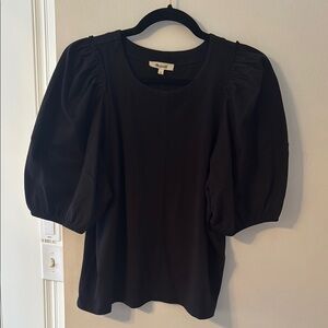 Madewell Black Puff Sleeve Blouse
